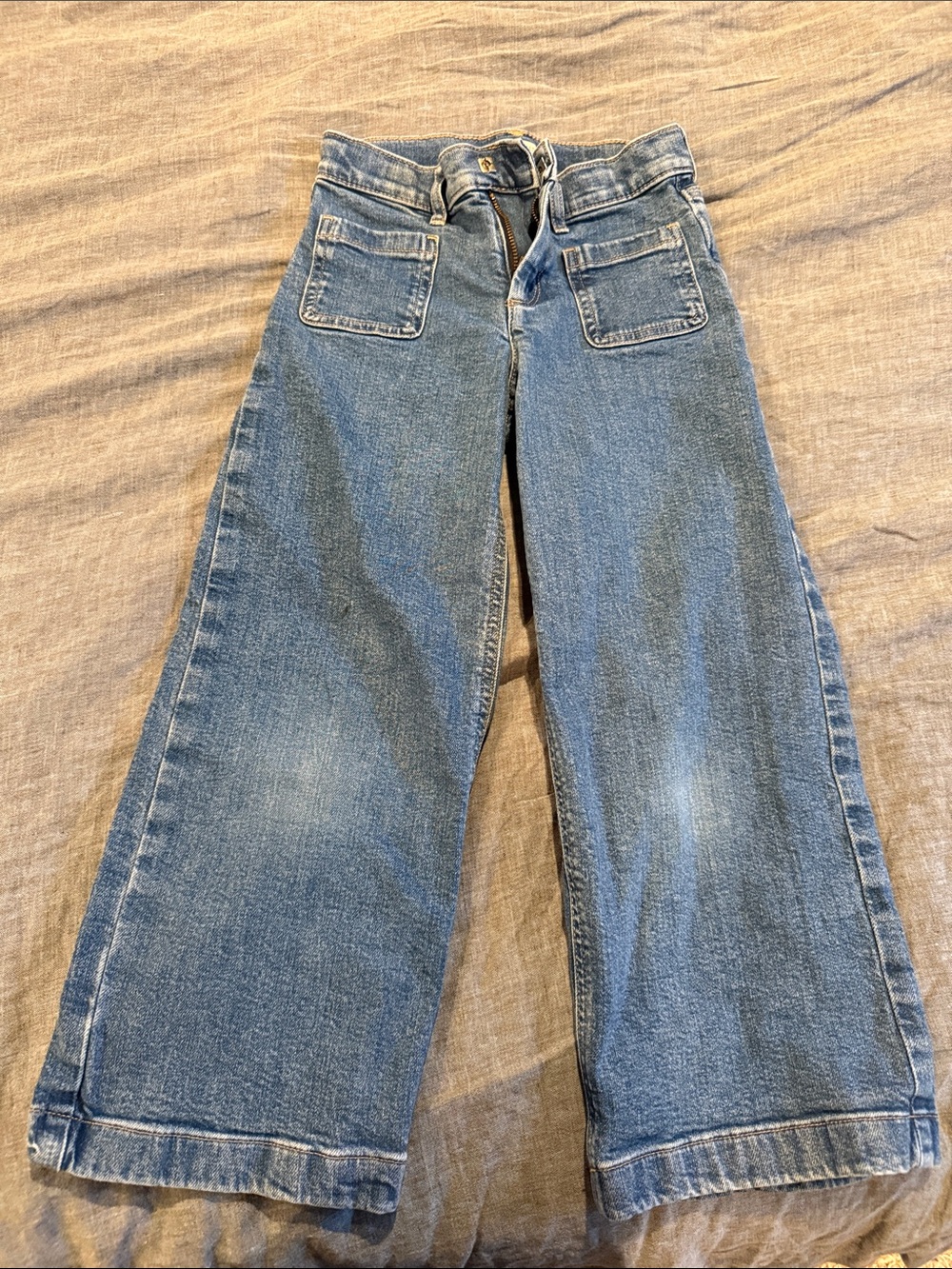 Crewcuts Women's Wide-Leg Denim Jeans - Blue